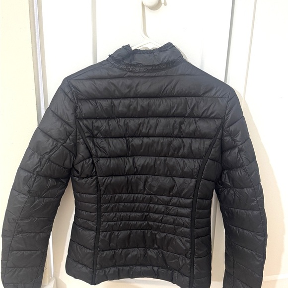 Black Quilted Puffer Jacket with Stand-up Collar - Picture 2 of 2